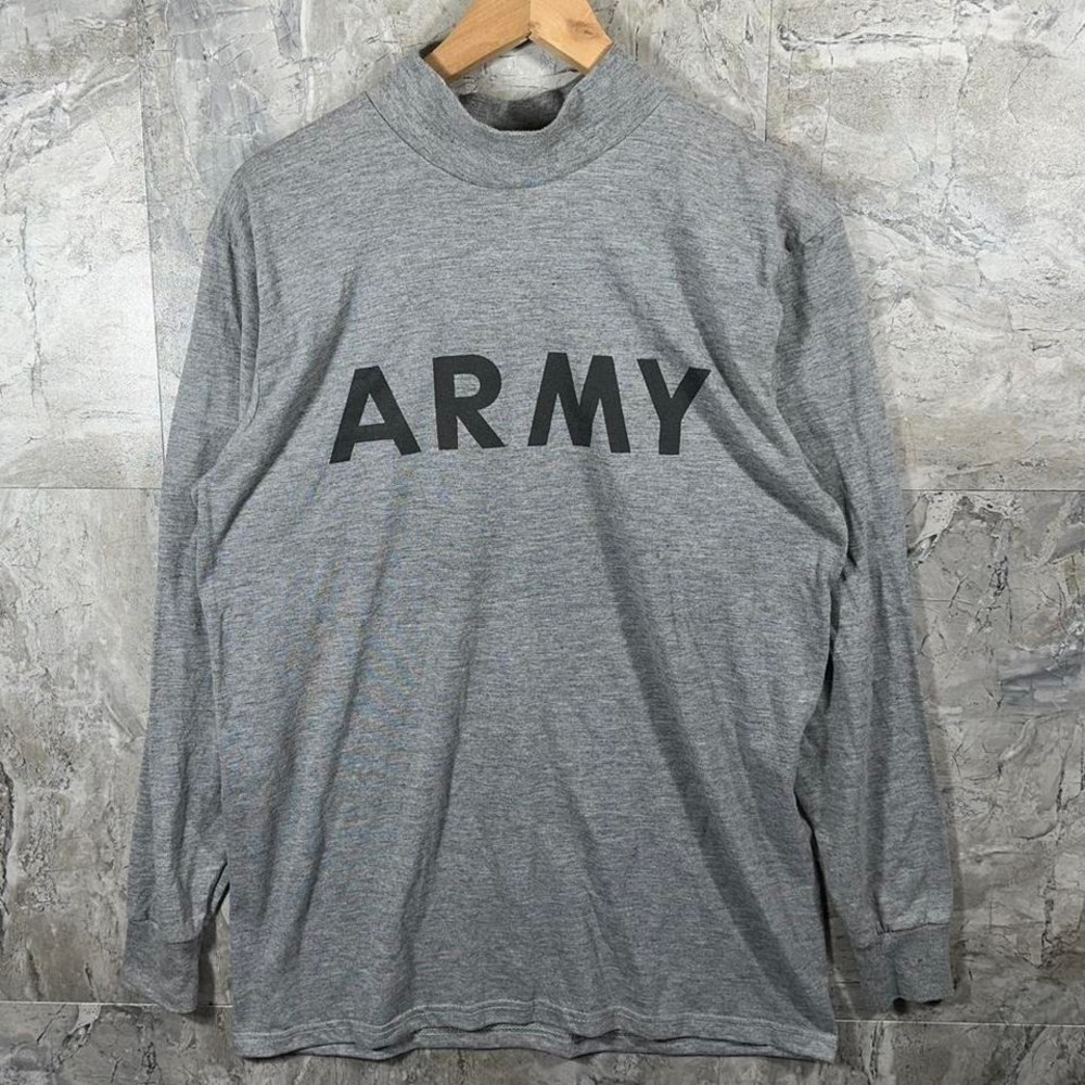 Army Fitness Uniform IPFU T Shirt Mens M‎ Military Made in USA Cotton Blend Gray